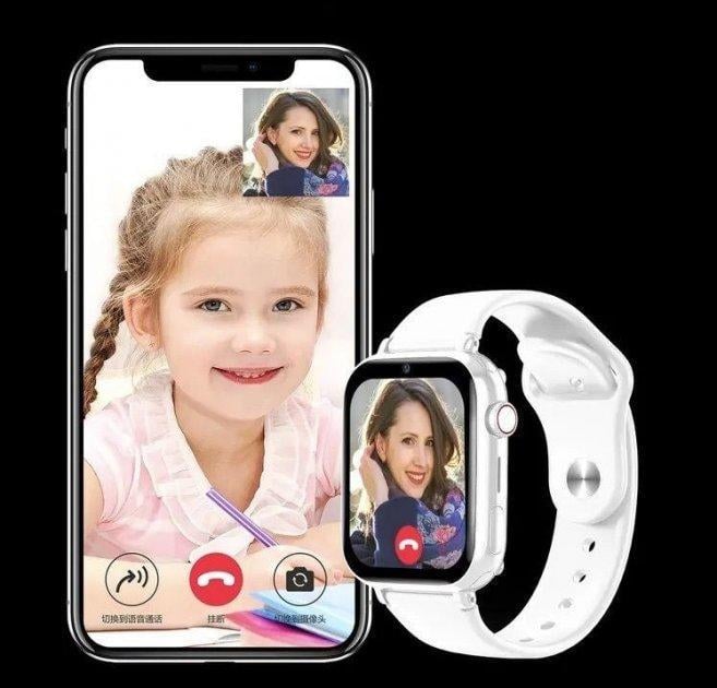 Смарт-годинник дитячий Lemfo LT38 4G/GPS з водонепроникним корпусом Білий (26389403) - фото 4