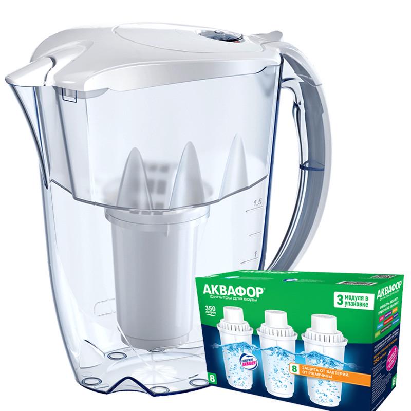 Фильтр-кувшин Аквафор Арктик с тремя модулями B8 Белый (1881388790)