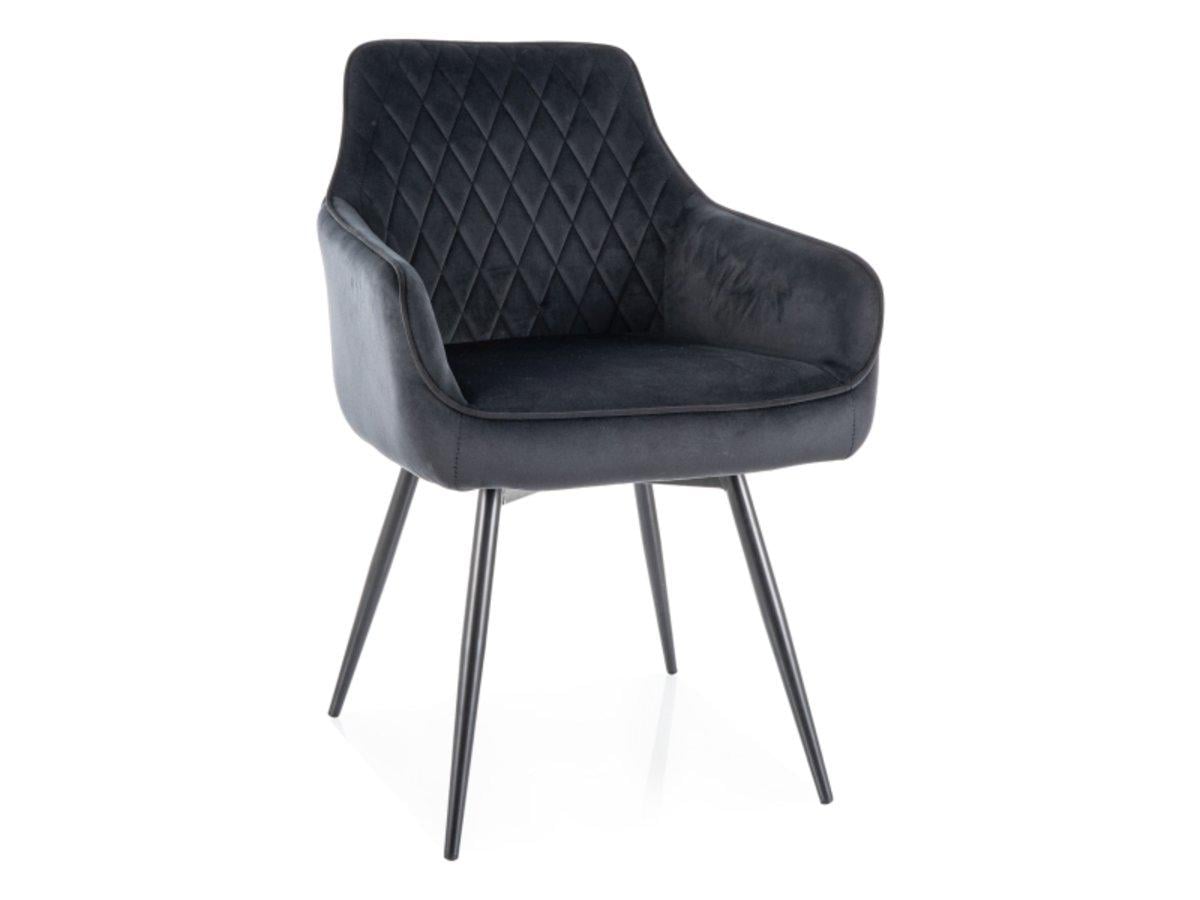 Стул Intarsio MARLO VELVET BL.19 Черный каркас/Черный Стул Intarsio MARLO VELVET BL.19 Черный каркас/Черный