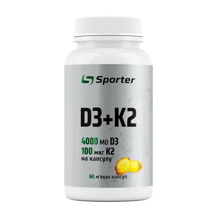 Витамин D3 4000 МЕ+K2 MK-7 Sporter D3+K2 60 капс.