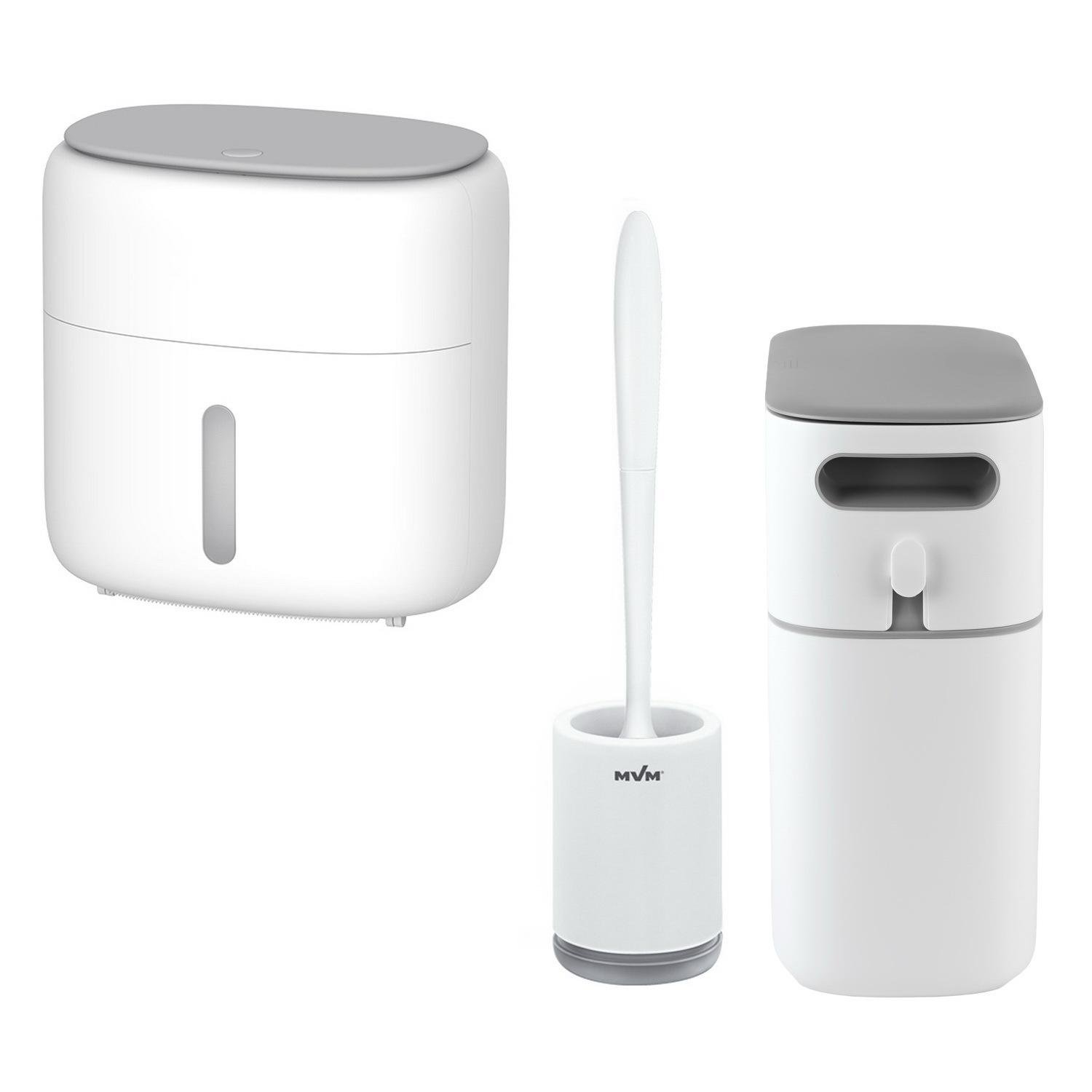 Набір аксесуарів для ванної MVM №38 MVM-MH-38 white/gray Сірий (228062)