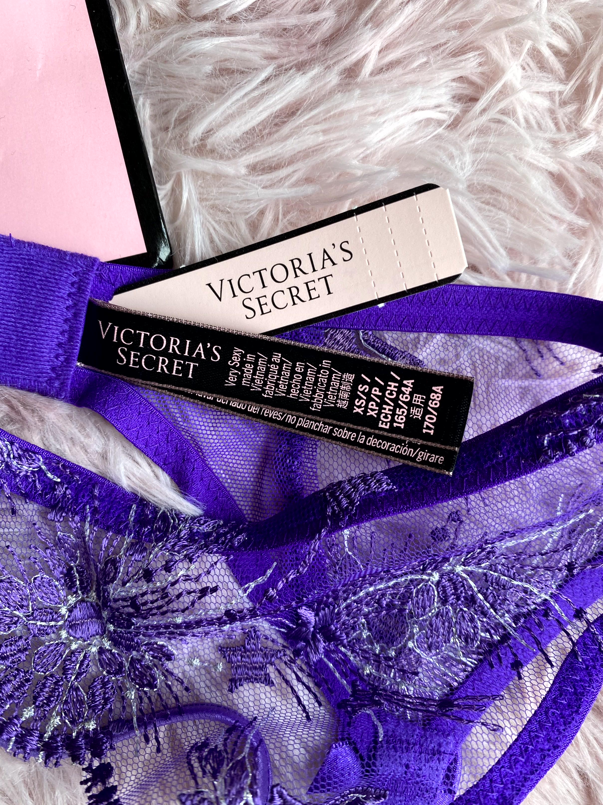 Пояс для чулок Victoria's Secret Very Sexy Starstruck Garter Belt XS/S Фиолетовый (26372762) - фото 9