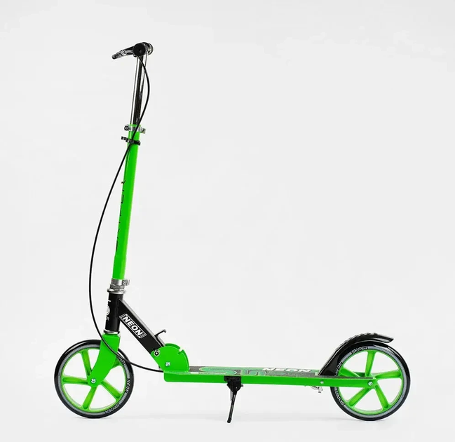 Самокат двухколесный Skyper Neon N-36719/6 стальная рама/ручной тормоз/грипсы резиновые/колеса PU d 200 мм (25104302)