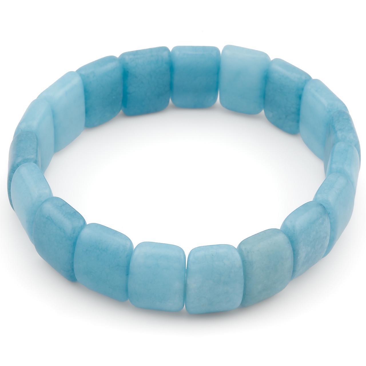 Браслет прямоугольное звено Аквамарин 15х10х6 мм 20 см 1 шт. (НК1576б32)