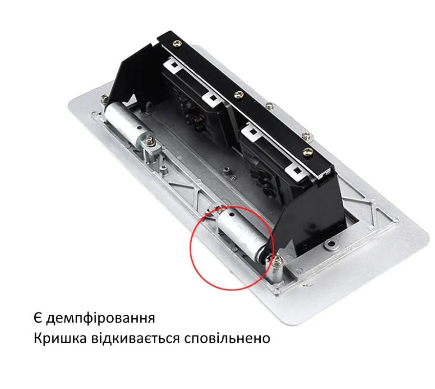 Блок розетковий вбудований на 2 розетки та 2 USB Чорний (71546806) - фото 3