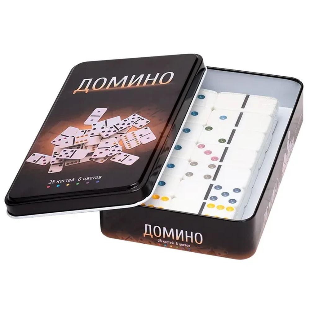 Домино 5010F 28 косточек цветные точки 6 цветов (37-84188) - фото 2 Домино 5010F 28 косточек цветные точки 6 цветов (37-84188) - фото 2