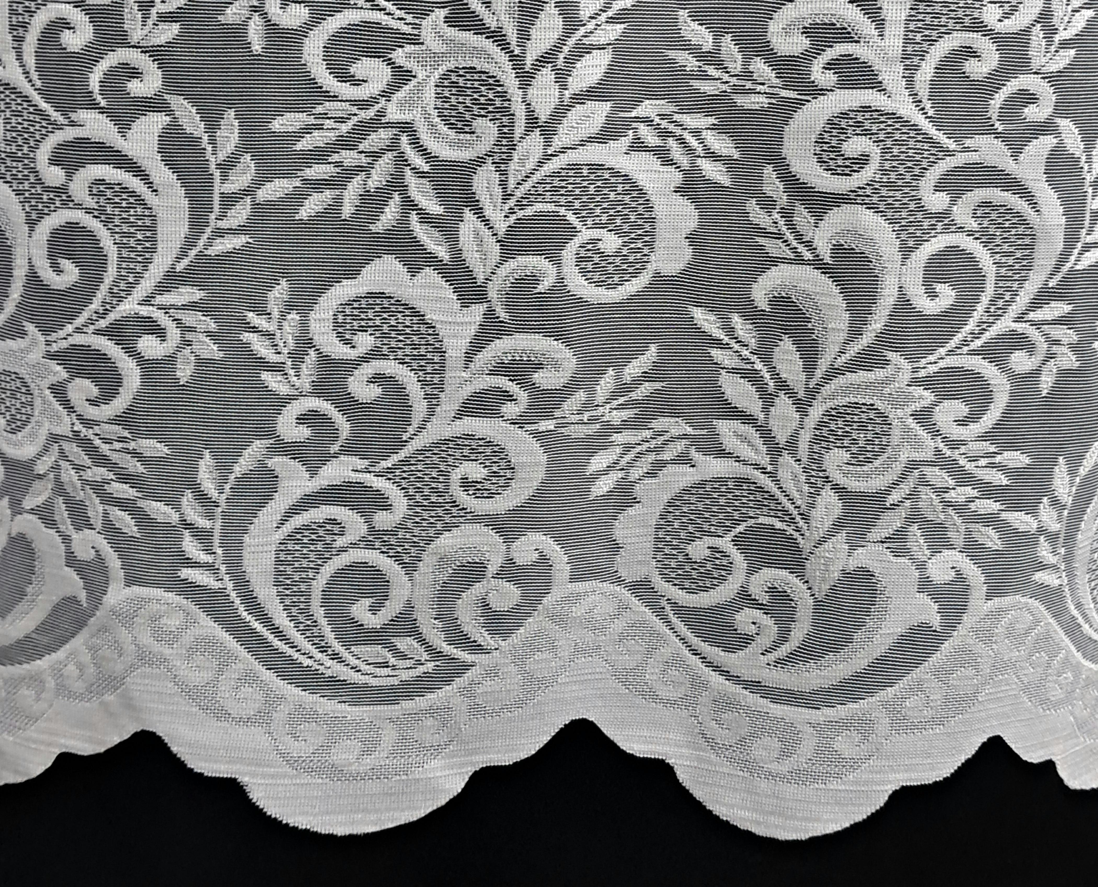 Гардина кухонная жаккардовая короткая 170х400 см Белый (1584.1) - фото 2