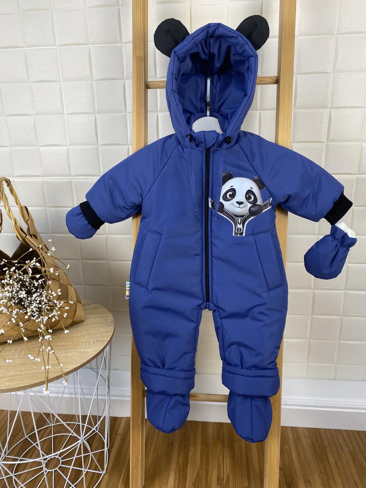 Комбинезон для новорожденных демисезонный Панда 80 см Синий (4301)