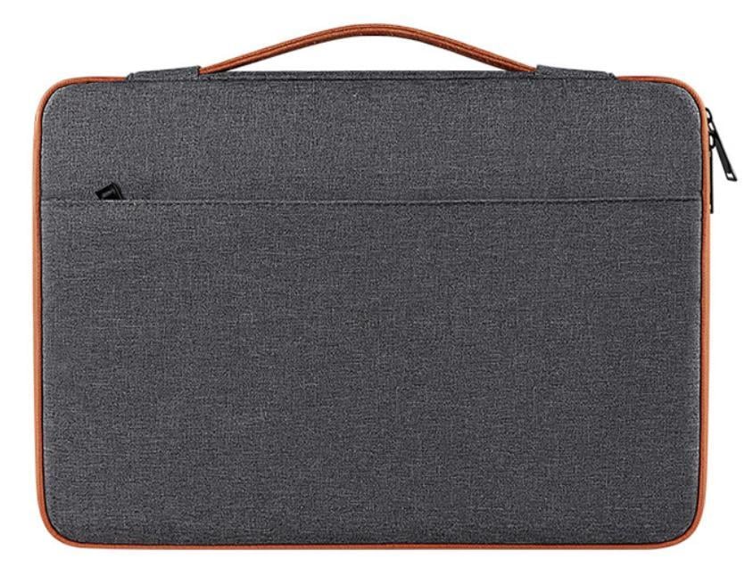 Чехол-сумка с боковым карманом и ручкой для ноутбука Asus/HP/Dell/Lenovo/Acer Макбук MacBook Air/Pro M1 M2 М3 М4 15.4"/16" Темно-серый (23970561)