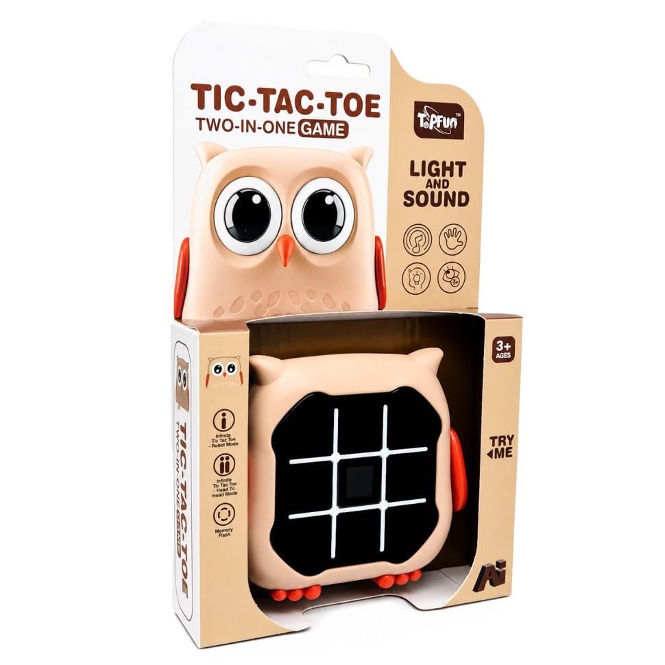 Игра настольная детская Bambi Нажимай быстро: Сова Tic-Tac-Toe со светом и звуком