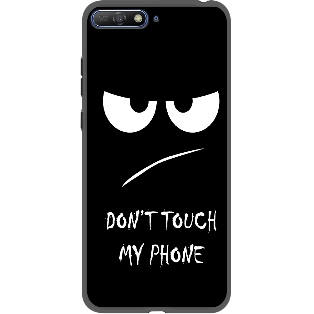 Чехол Boxface Huawei Y6 2018 Don't Touch my Phone Черный силикон (33371-up535-34777)