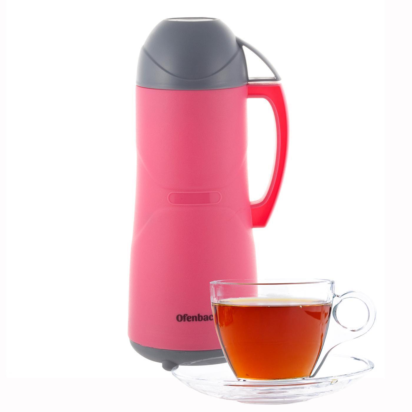 Термос Ofenbach Vizo со стеклянной колбой 1800 мл Розовый (20071387)