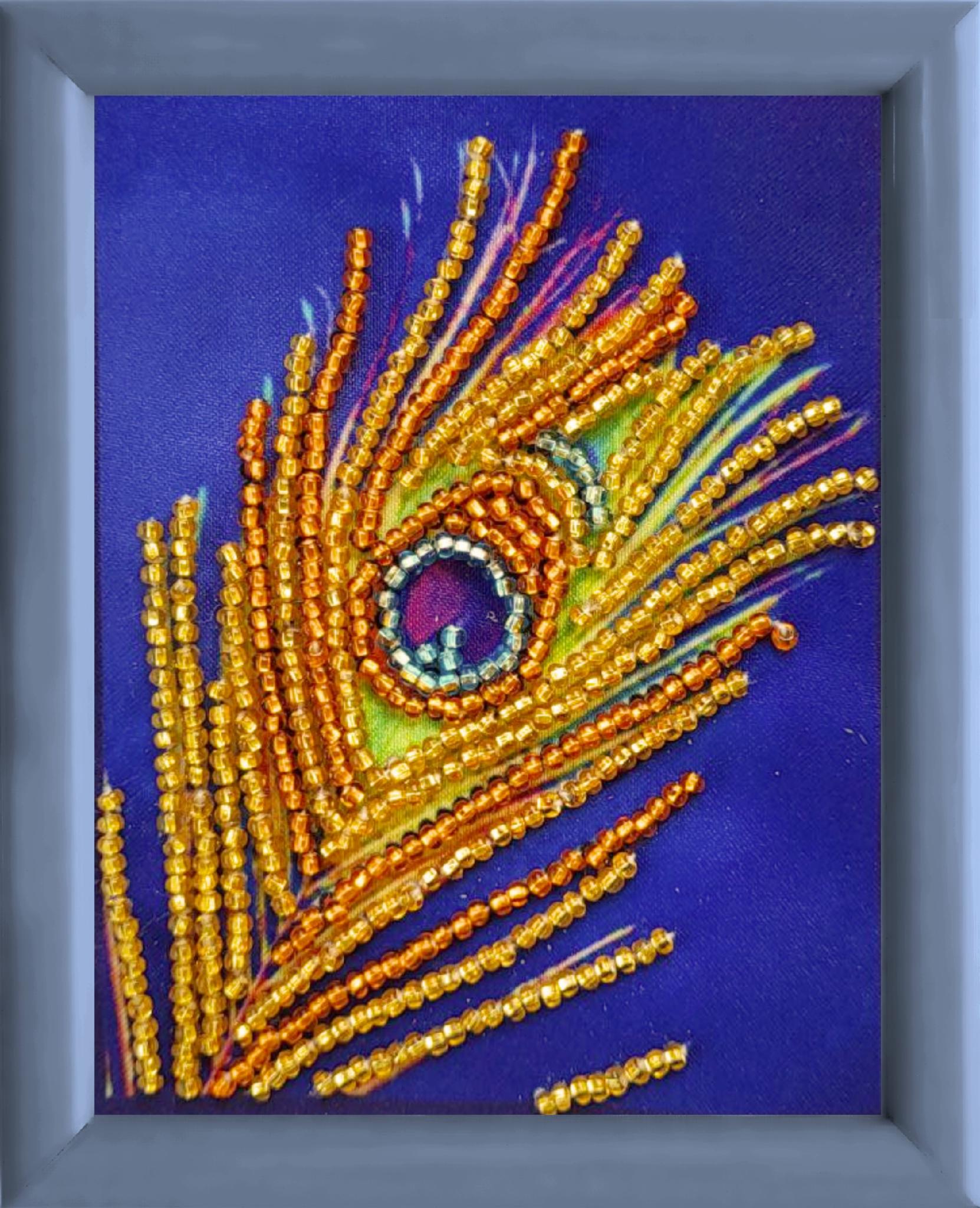 Схема для вишивки бісером BUTTERFLY СМ200 Перо павича 9х7 см (СМ200)