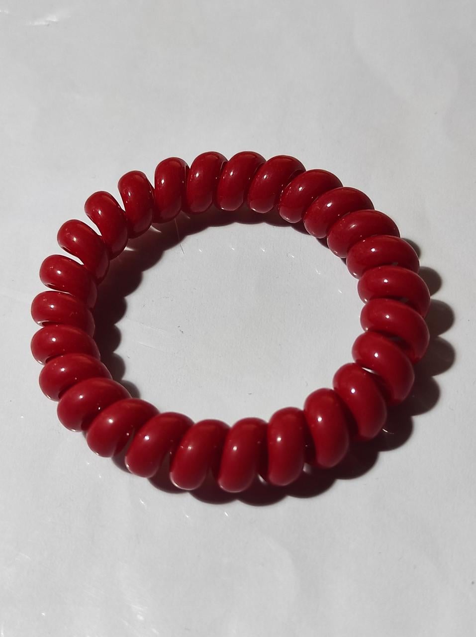 Резинка Спираль толстая 5,5 см глянцевая Бордовый (K7-4-1728-БОР)