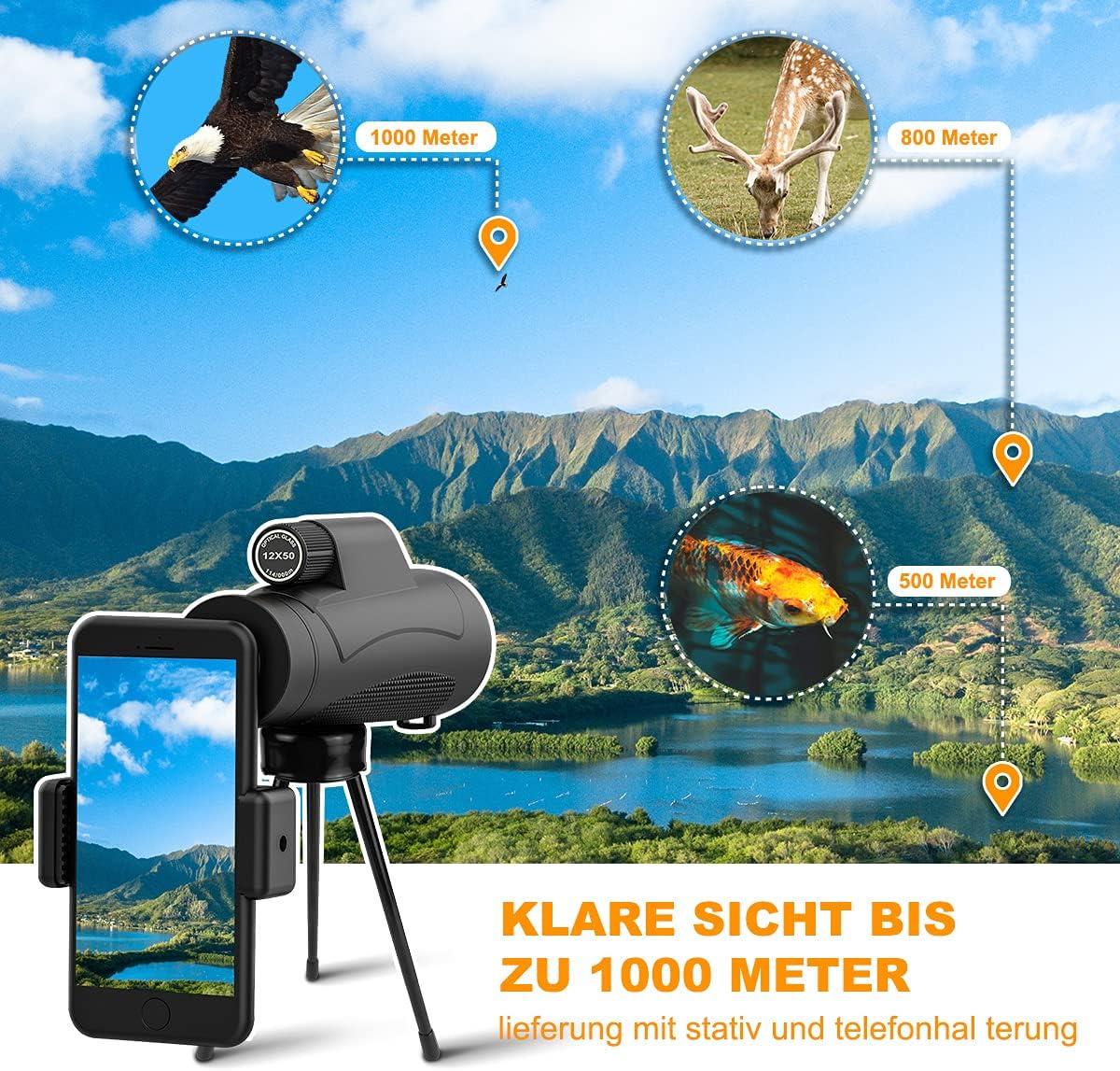 Телескоп монокулярный Uimikk HD12х50 Lens FMC BAK4 - фото 5 Телескоп монокулярный Uimikk HD12х50 Lens FMC BAK4 - фото 5