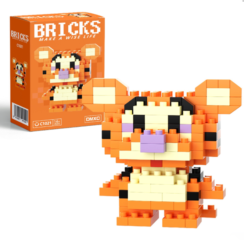 Конструктор фигурка BRICKS пиксели Тигра 148 деталей (C1021)