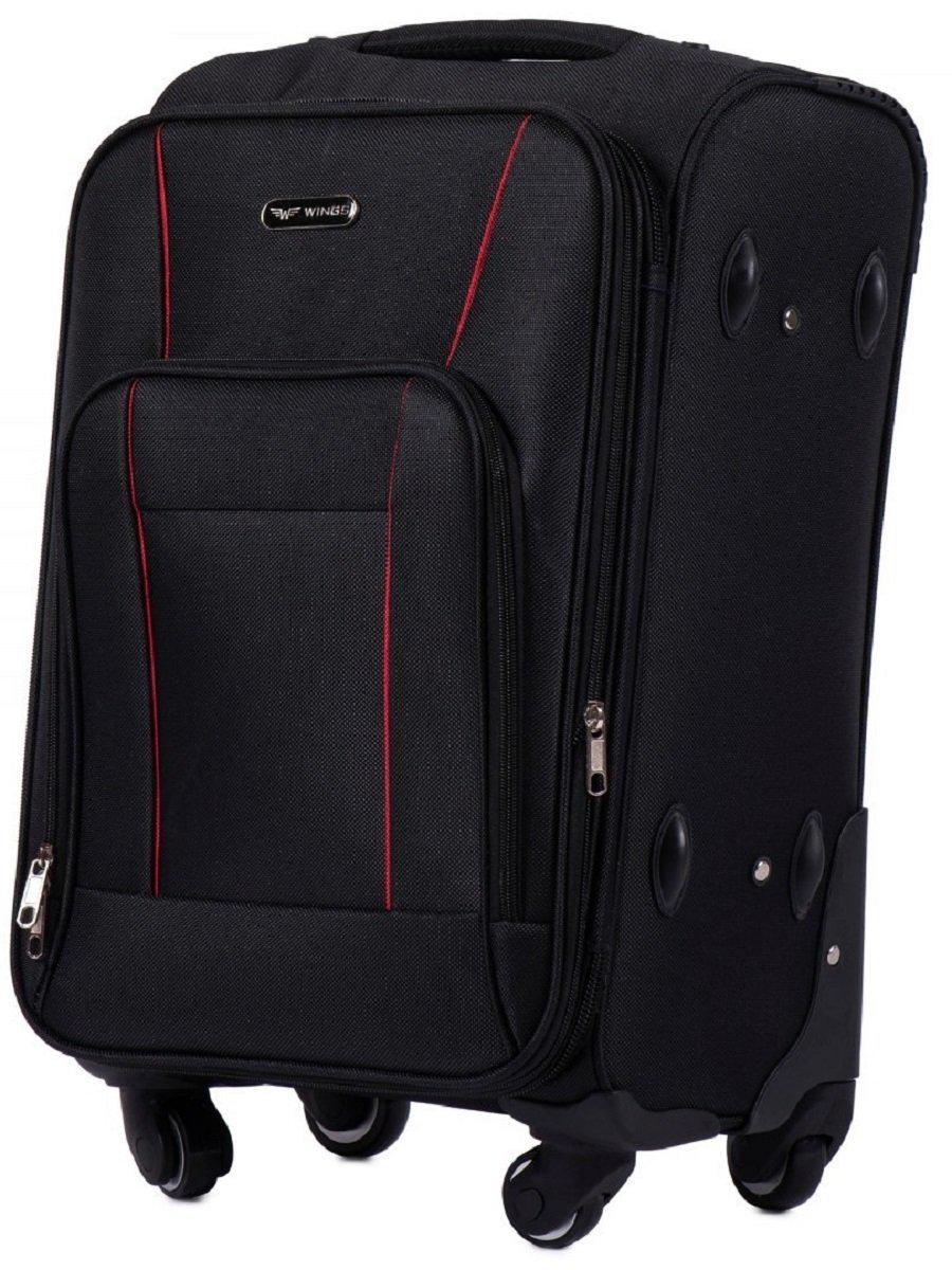 Валіза тканинна Wings 1609 мала 4 колеса Чорний Vt00179