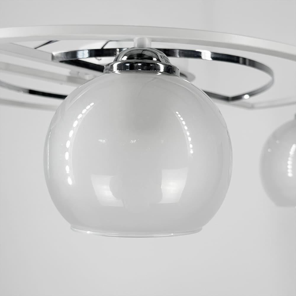 Люстра стельова на 4 плафони Ø 47 см Білосніжний (51795/4 CH+WT+WT) - фото 2