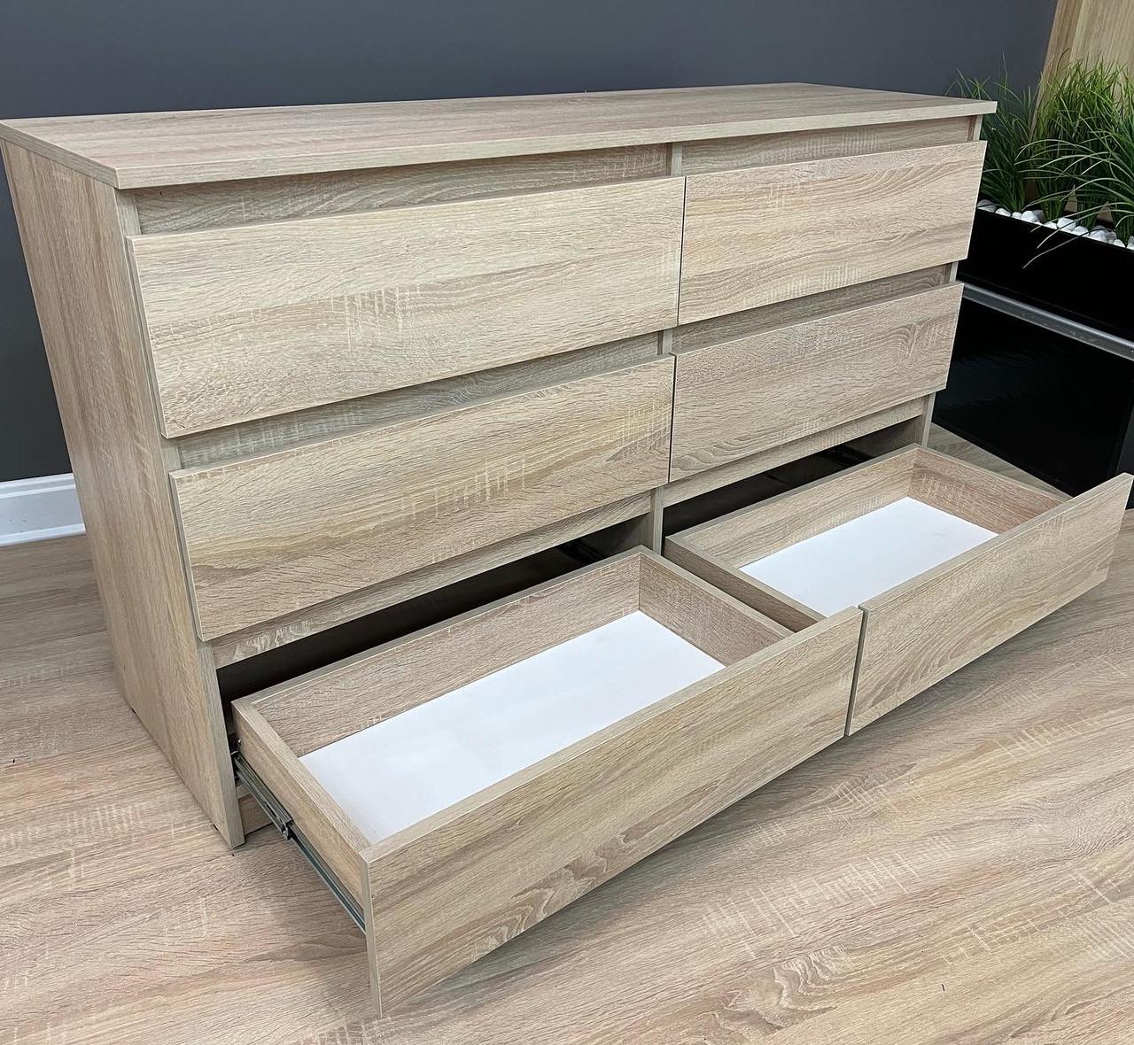 Комод Kvatro 130 на 6 шухляд 1300х750х400 мм Дуб сонома світлий - фото 6 Комод Kvatro 130 на 6 шухляд 1300х750х400 мм Дуб сонома світлий - фото 6