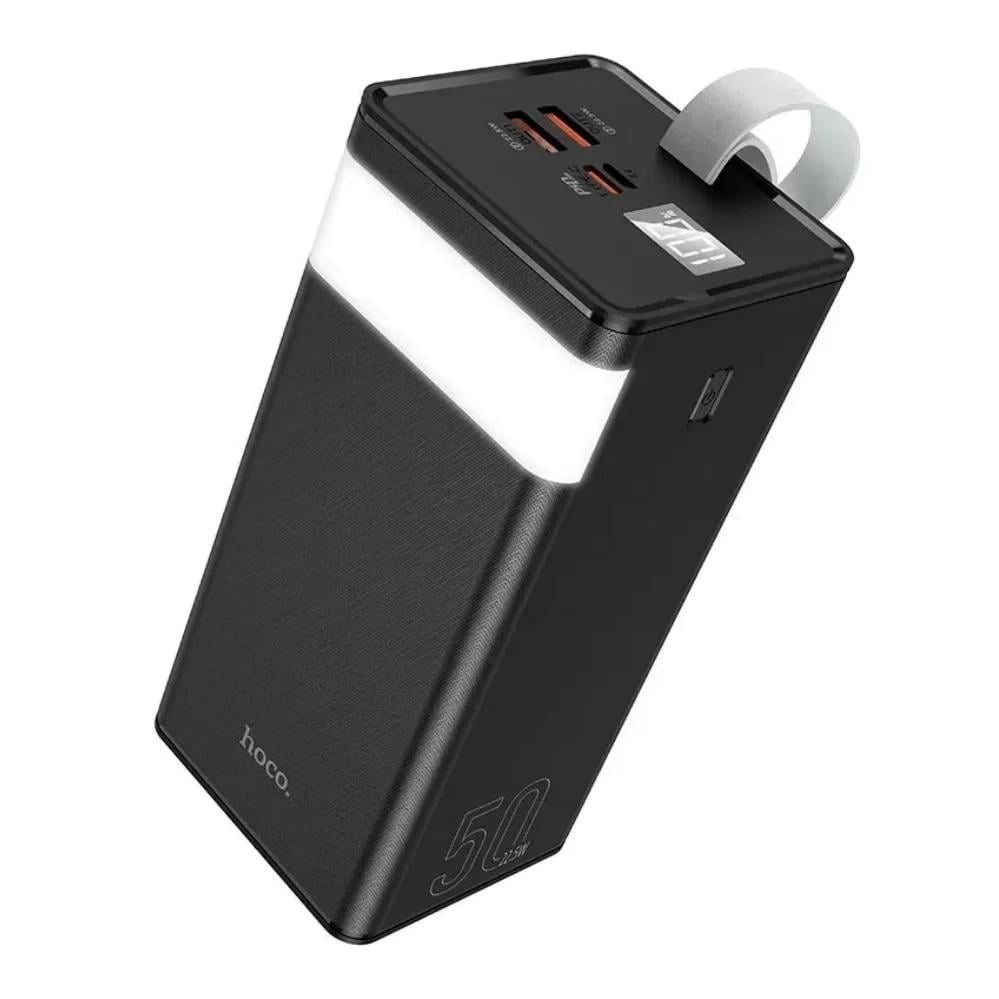 Повербанк Hoco J86A 50000 mAh 22,5 W 5A с быстрой зарядкой и фонарем Black (J86A)