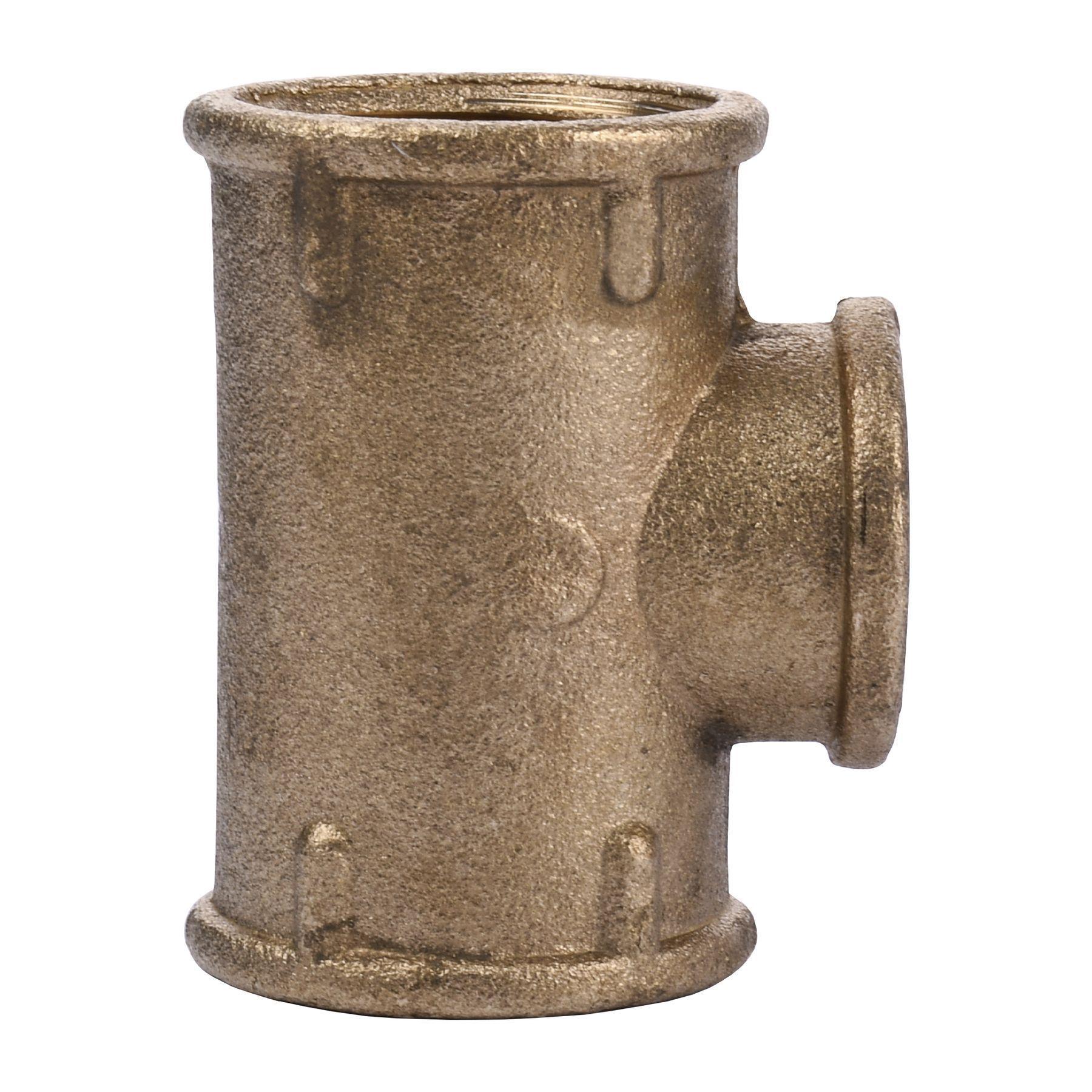 Трійник латунний 3/4″ внутрішня х 1/2″ внутрішня х 3/4″ внутрішня 212Б (000016370) - фото 2