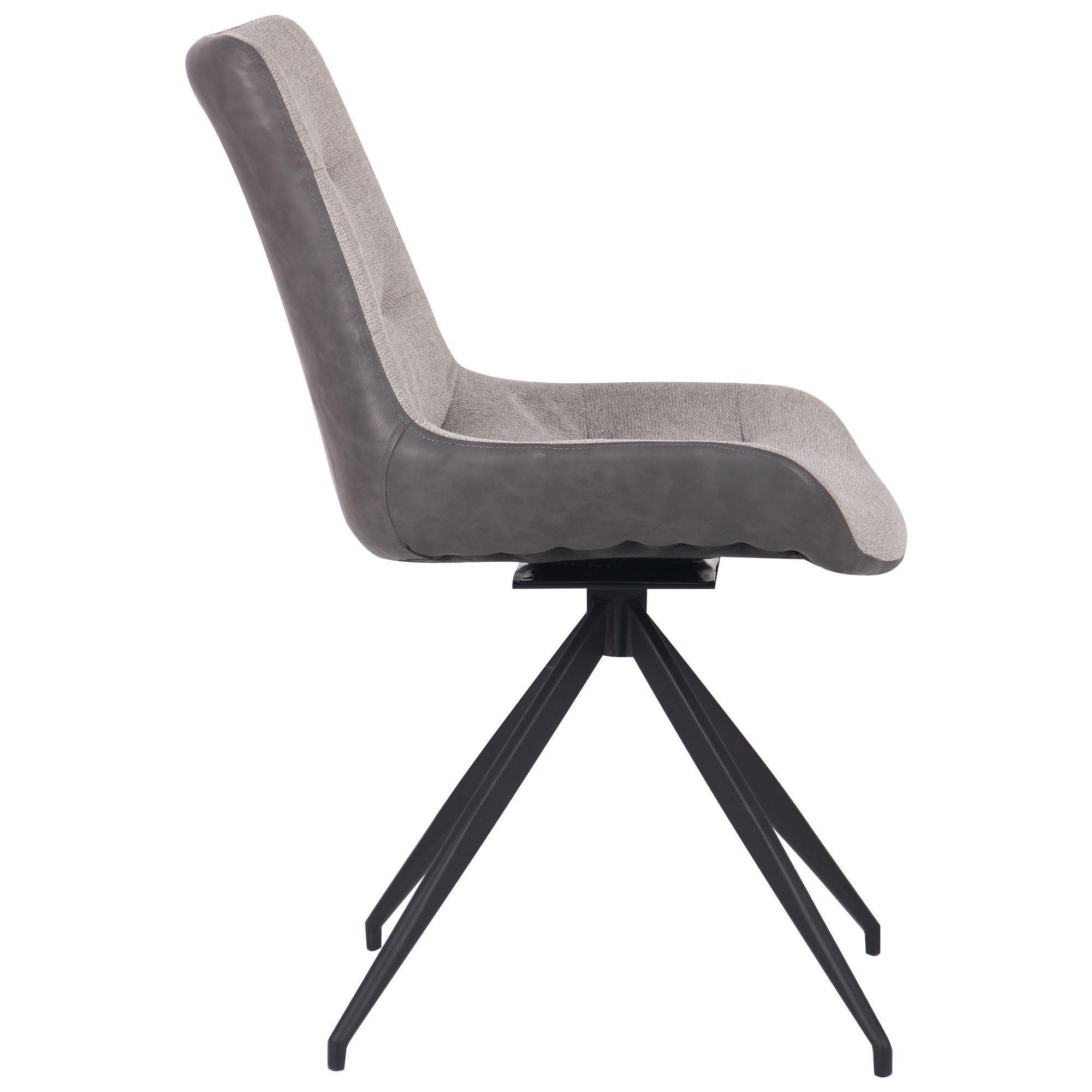 Стілець поворотний AMF Aurora Чорний/Меланж сільвер (545804) - фото 2 Стілець поворотний AMF Aurora Чорний/Меланж сільвер (545804) - фото 2