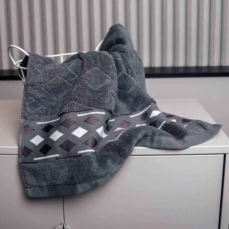 Полотенце банное Капелька радости 140х70 см Темно-серый (88213)