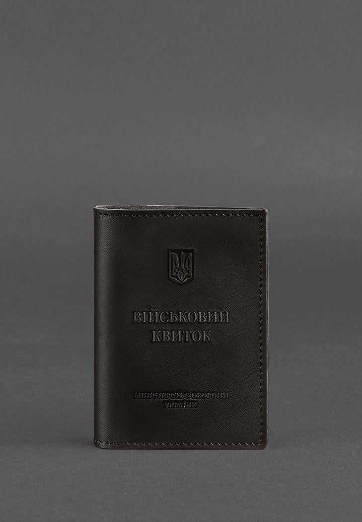 Обкладинка шкіряна для військового квитка під військово-обліковий документ 7.4 А5 Темно-коричневий (A-028832)