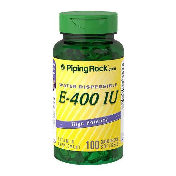 Витамин E Piping Rock Vitamin E 400 IU Water Soluble 100 Softgels