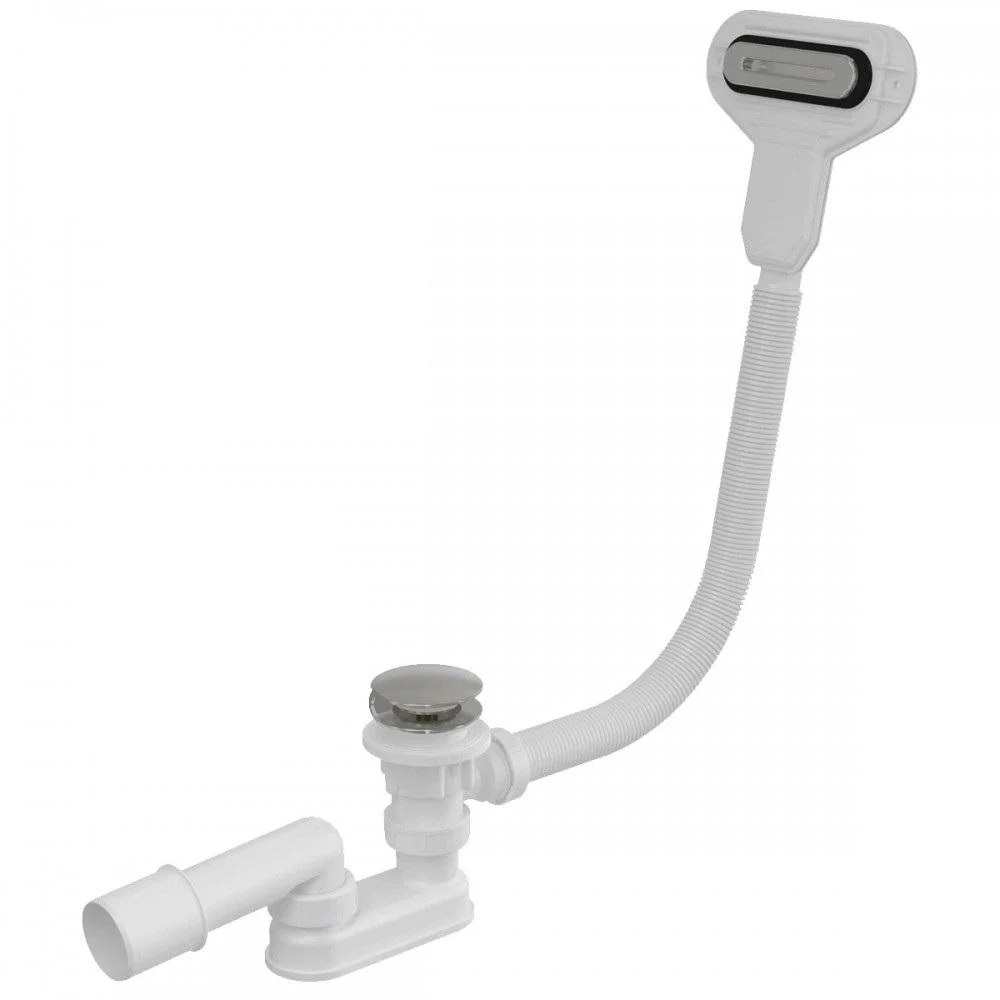 Сифон для ванны Alca Plast A516CKM Click-Clack плоский перелив Chrome (SW-77270)