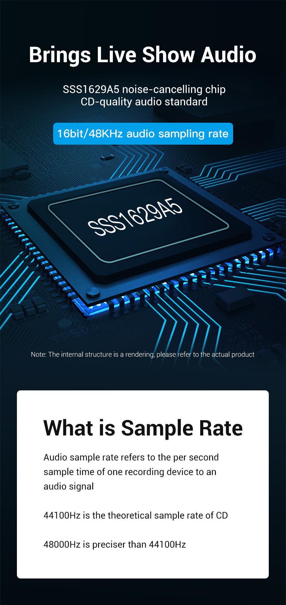 Звукова карта з підтримкою мікрофону Vention USB-3x 3,5 мм minijack 16 біт/48 кГц TRS AUX з керуванням гучності 0,5 м Чорний (CDRBD) - фото 5