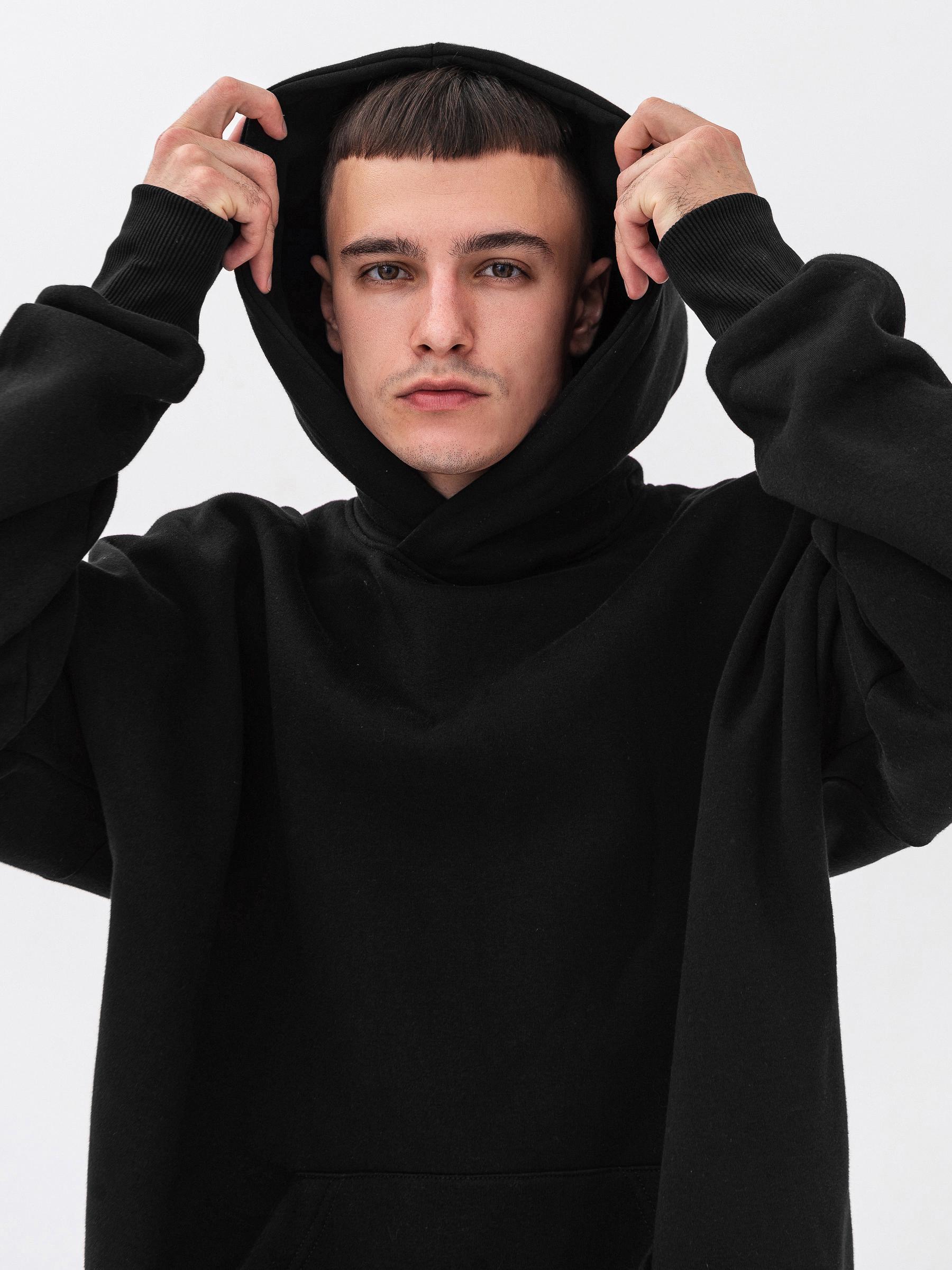 Худи оверсайз утепленный Ray U0404 UNISEX Oversize Черный - фото 3 Худи оверсайз утепленный Ray U0404 UNISEX Oversize Черный - фото 3