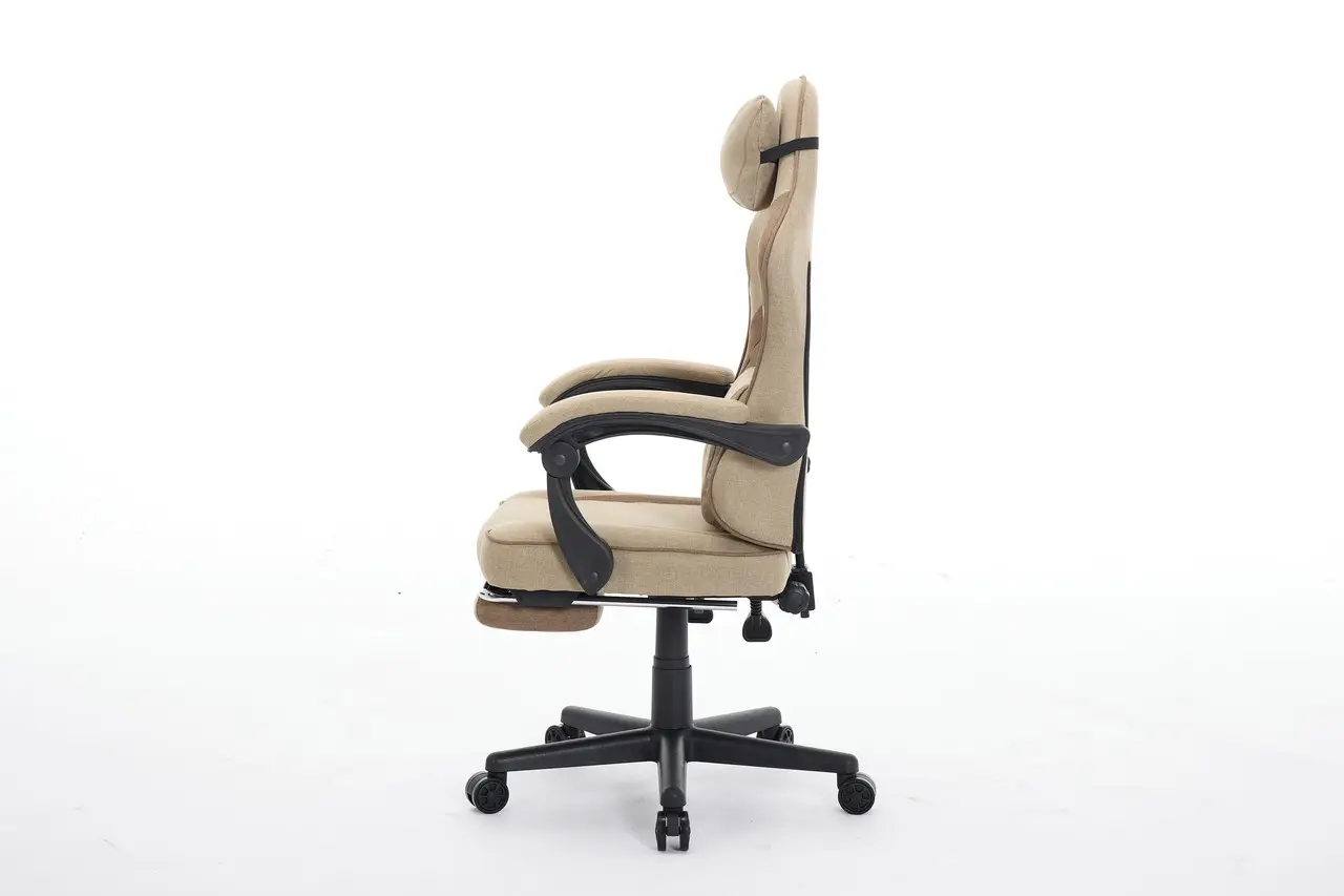 Кресло игровое компьютерное Deus ED09 текстиль с подставкой для ног Бежевый (2977) - фото 5 Кресло игровое компьютерное Deus ED09 текстиль с подставкой для ног Бежевый (2977) - фото 5