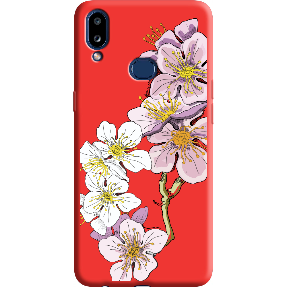 Чехол Boxface Samsung A107 Galaxy A10s Cherry Blossom Красный силикон (37944-cc4-38153)