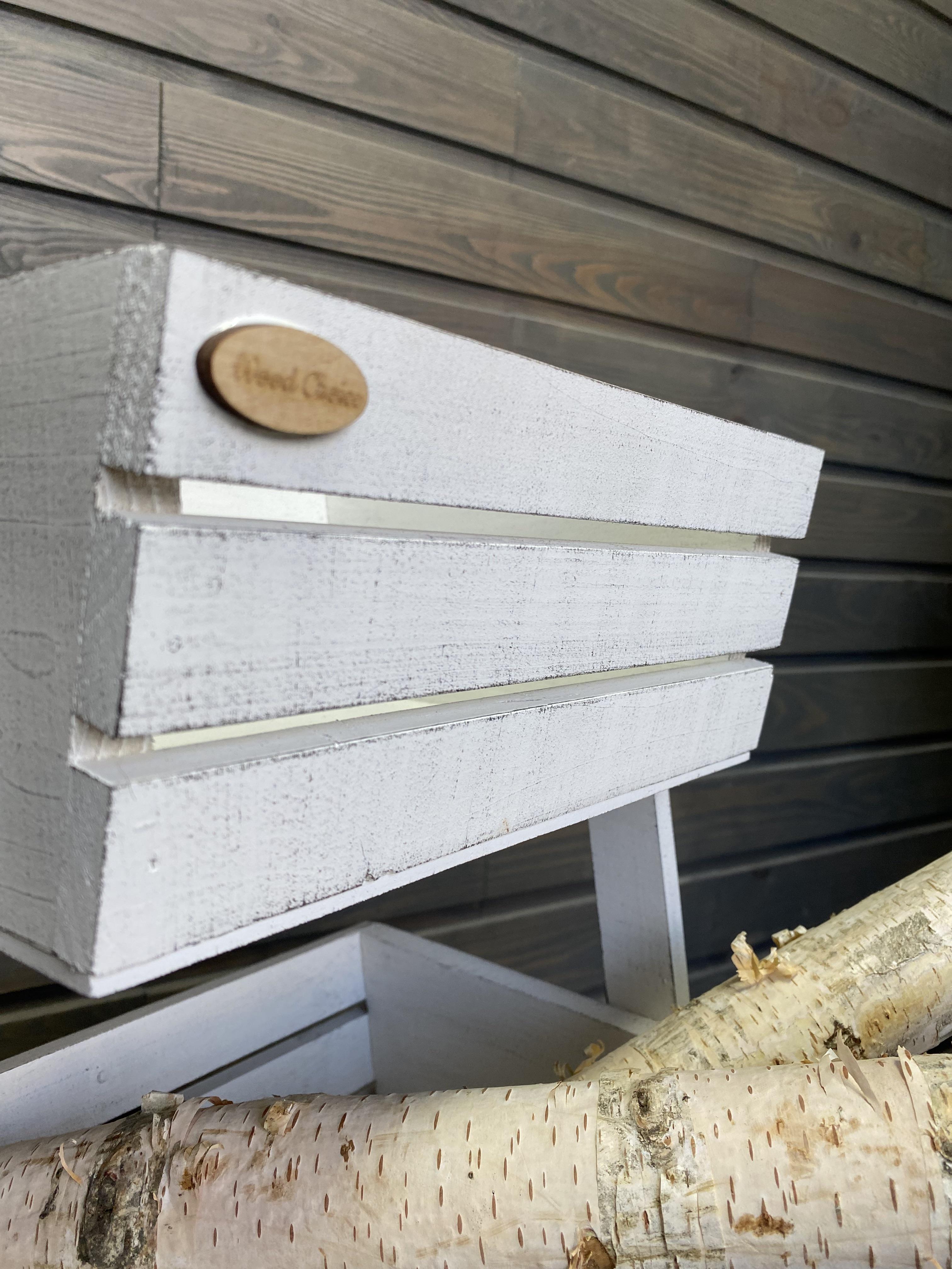 Ящик-стелаж для овочів/фруктів дерев'яний 4 яруси Біло-сірий (183) - фото 4 Ящик-стелаж для овочів/фруктів дерев'яний 4 яруси Біло-сірий (183) - фото 4