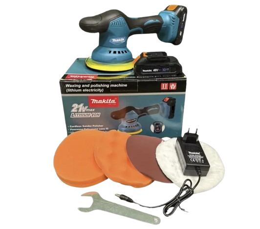 Полірувальна машинка DC9000 акумуляторна 48V 6Ah Синій