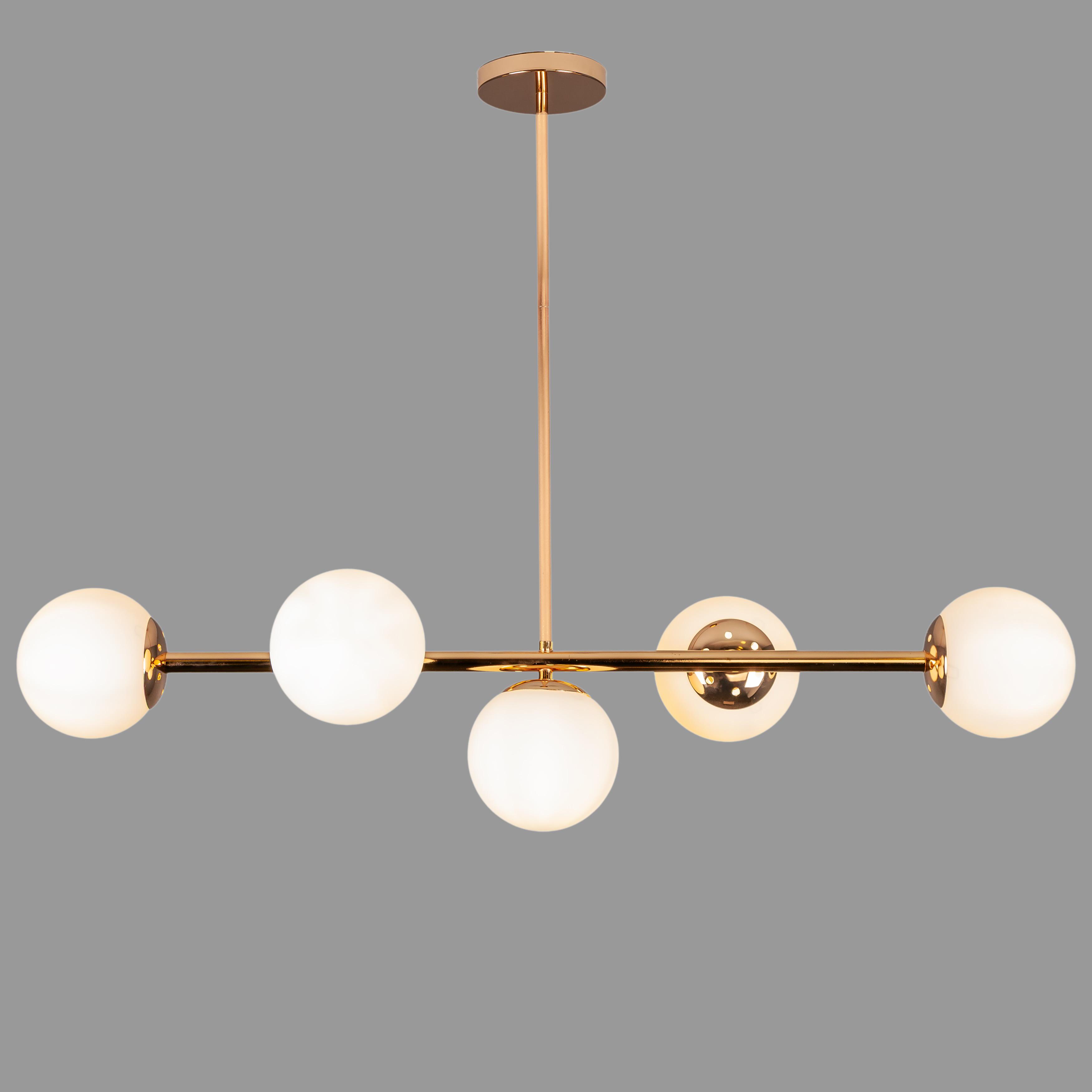 Люстра потолочная современная Modern Luxe (52-9906-5 GOLD+WH) Люстра потолочная современная Modern Luxe (52-9906-5 GOLD+WH)