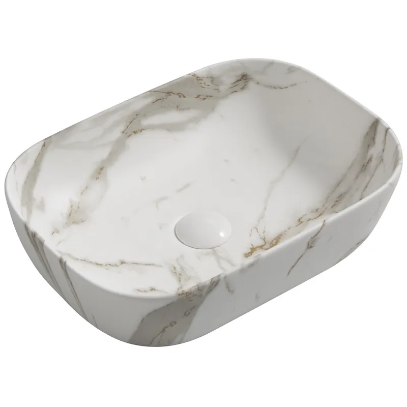 Раковина накладная MIXXUS PREMIUM DIVERSE-0114 MARBLE 455х325х135 мм (MP6545)