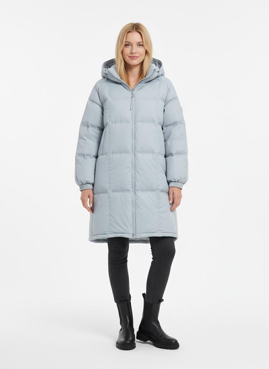 Пуховик женский Number Nine DW-014 демисезонный с капюшоном р. 42 Голубой (DW-014-42) - фото 2 Пуховик женский Number Nine DW-014 демисезонный с капюшоном р. 42 Голубой (DW-014-42) - фото 2