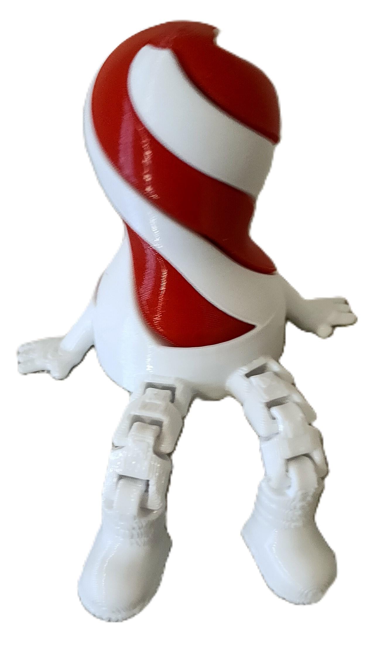 Игрушка подвижная Головастик спинер 55х60х45 мм Бело-красный (GOLO-15G-BKR)