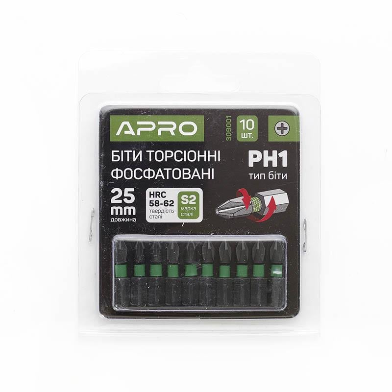 Біта Apro ударна торсіонна РН1x25 мм 10 шт. (309001)