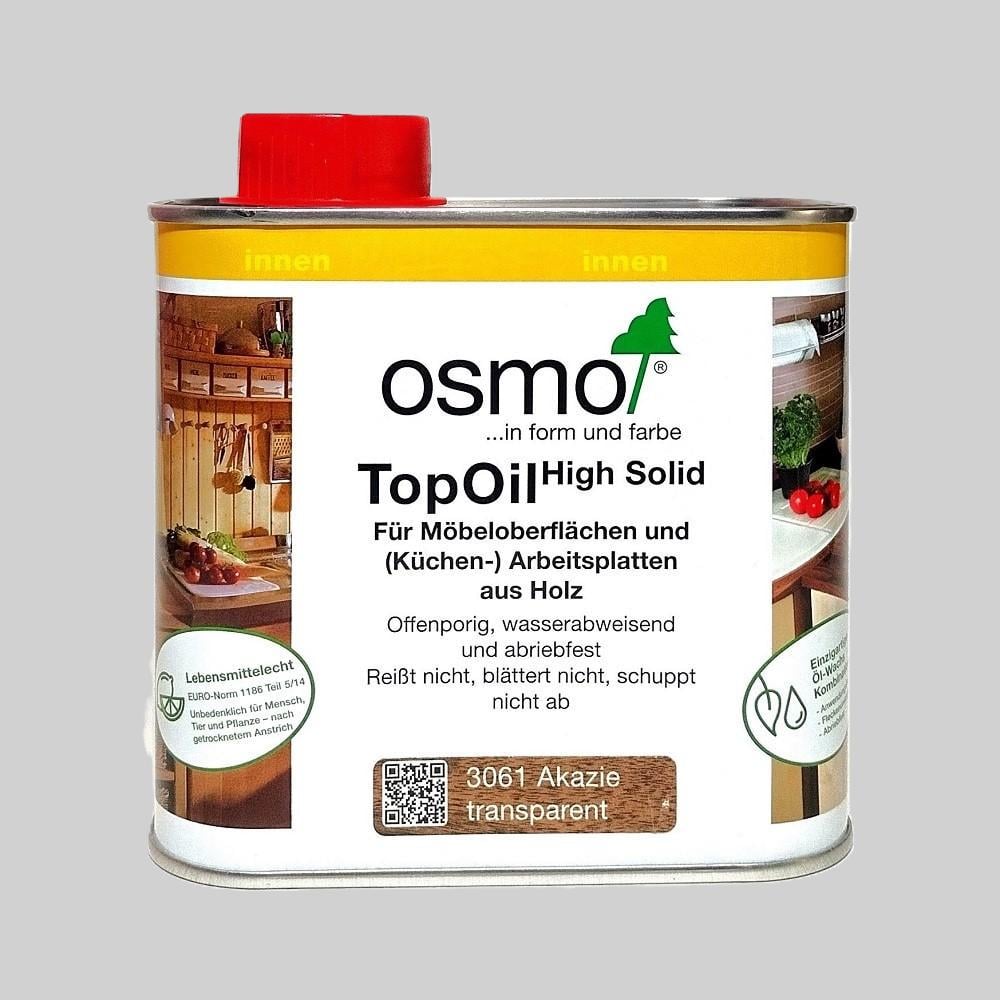 Олія з твердим воском Osmo TopOil для дерев'яних стільниць та меблів 0,5 л Акація (3061)