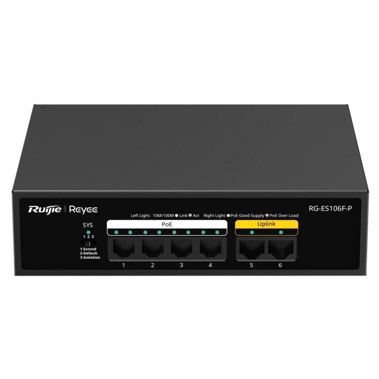 Коммутатор Ruijie Reyee RG-ES106F-P - фото 2 Коммутатор Ruijie Reyee RG-ES106F-P - фото 2