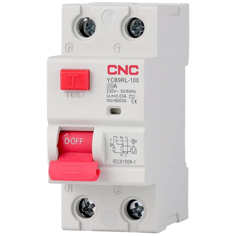 Вимикач диференціальний CNC YCB9RL-100 1Р+N 63А 30мА 6кА тип АС (Б00039035)