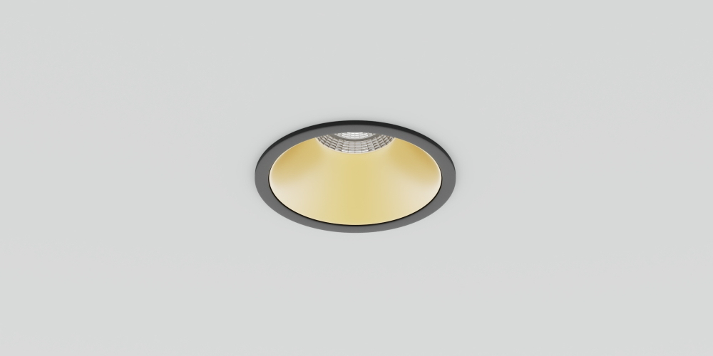 Светильник точечный встраиваемый LiGHT HUB BASIC 3000К Черный/Золотой (4345983)