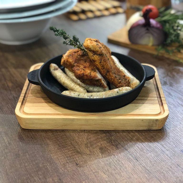 Сковорода чугунная Brizoll Н1625-Д с подставкой 16х2,5 см (1681098190)