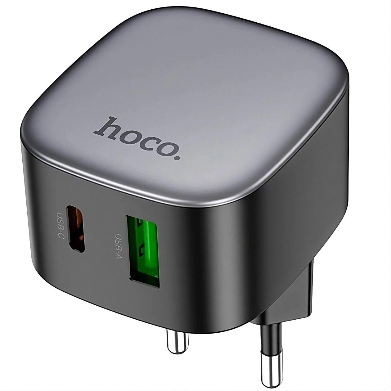 Мережевий зарядний пристрій Hoco CS32A PD20W+QC3.0 Black