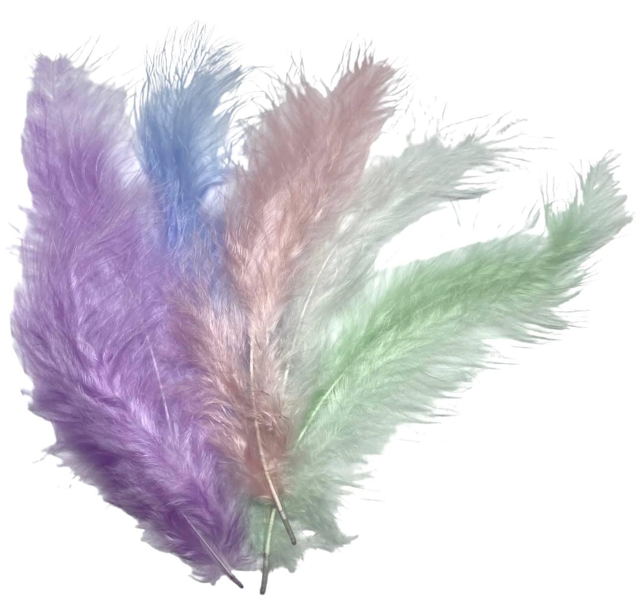 Перья марабу 10-15 см 25 шт. Разноцветный(ПР1418м07)