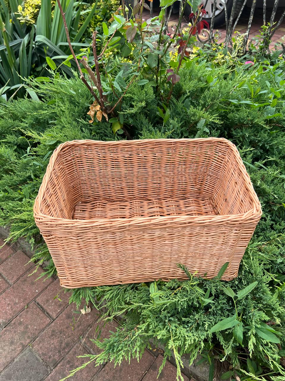 Корзина из лозы плетеная Сімейний Затишок без крышки - фото 5 Корзина из лозы плетеная Сімейний Затишок без крышки - фото 5