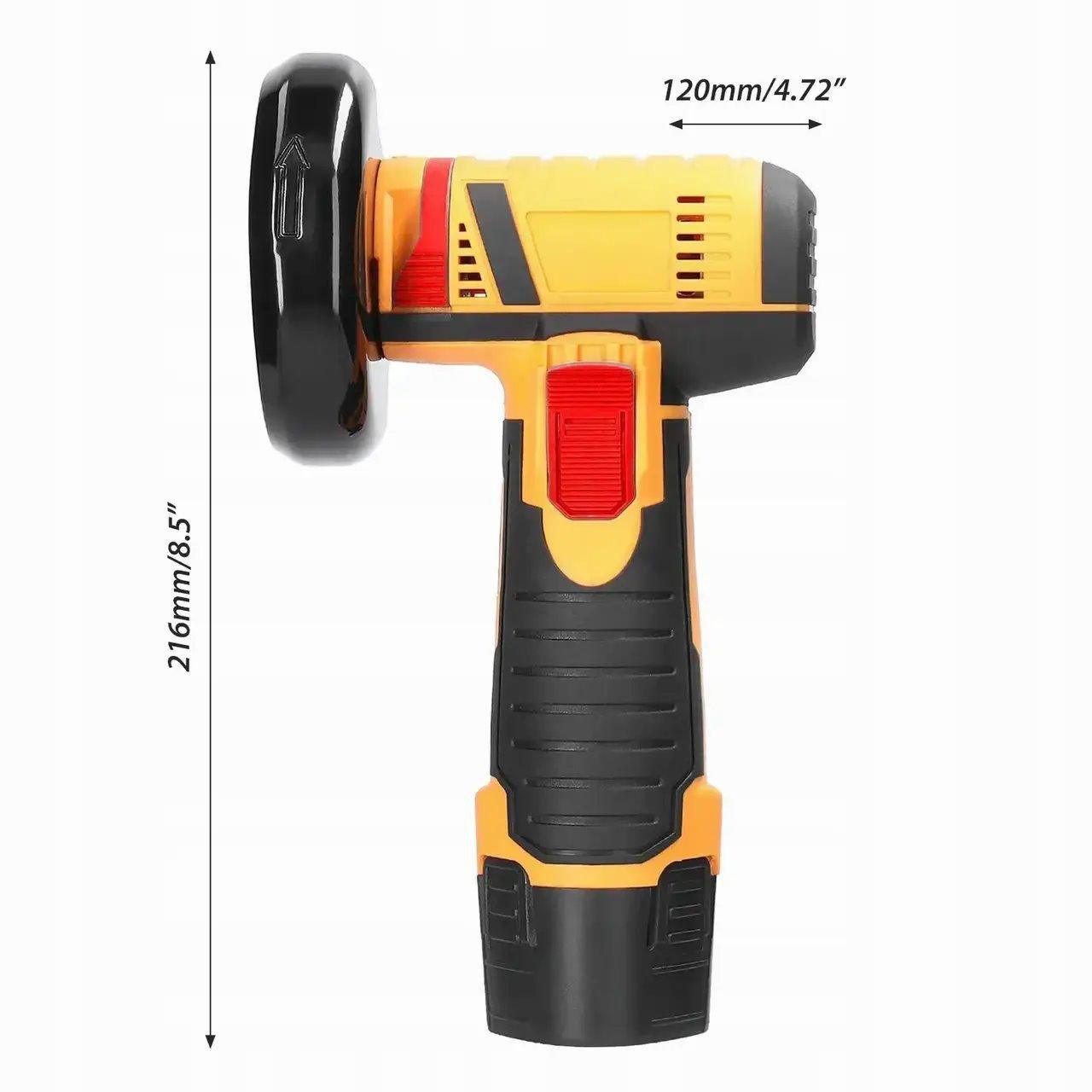 Болгарка акумуляторна Lithium Electric Tool з 2 АКБ 12V 2.0Ah 2 диски 75 мм в кейсі Жовтий - фото 5 Болгарка акумуляторна Lithium Electric Tool з 2 АКБ 12V 2.0Ah 2 диски 75 мм в кейсі Жовтий - фото 5